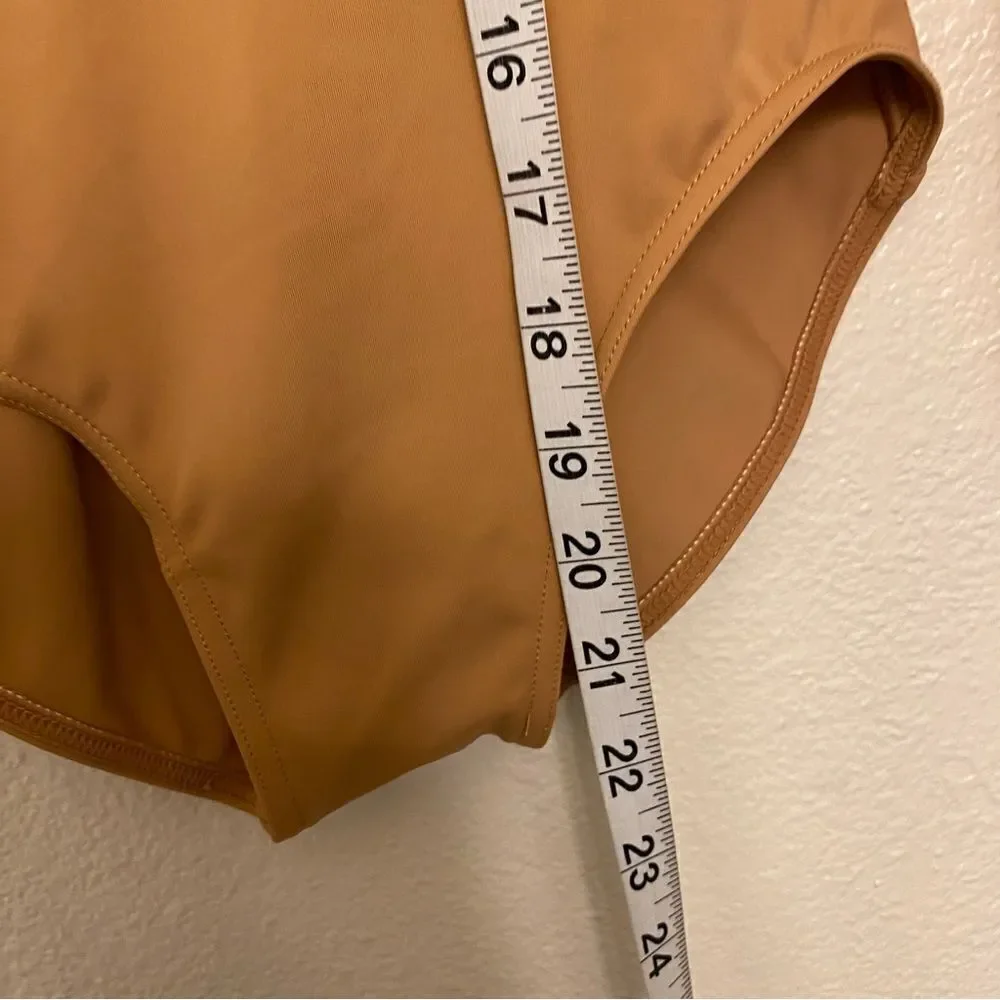 WEISSMAN solo custom illusion nude Dance Costume tan caged leotard MT10574 MC